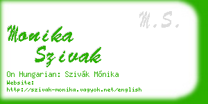 monika szivak business card